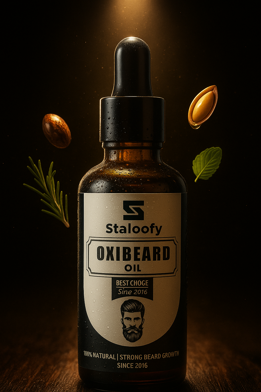 Staloofy OxiBeard Growth Oil 30ml + DRS Derma Roller - Image 3